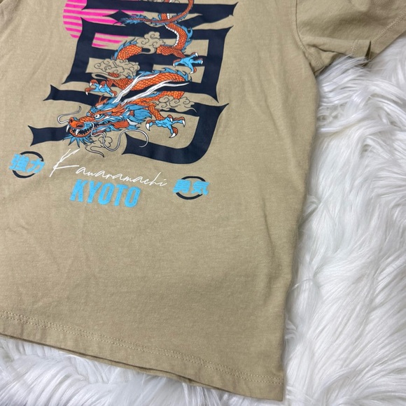 Primark Tan Dragon Graphic Short Sleeve Shirt - Boys Size 8–9 Years - Picture 8 of 14
